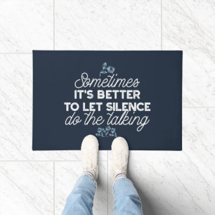 Paillasson Citation de silence éloquente Art pour Décor serei