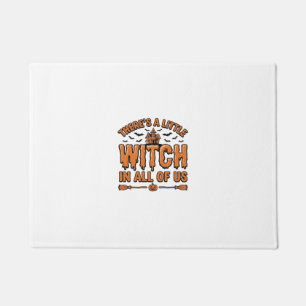 Paillasson Citation de sorcière d'Halloween Design vectoriel