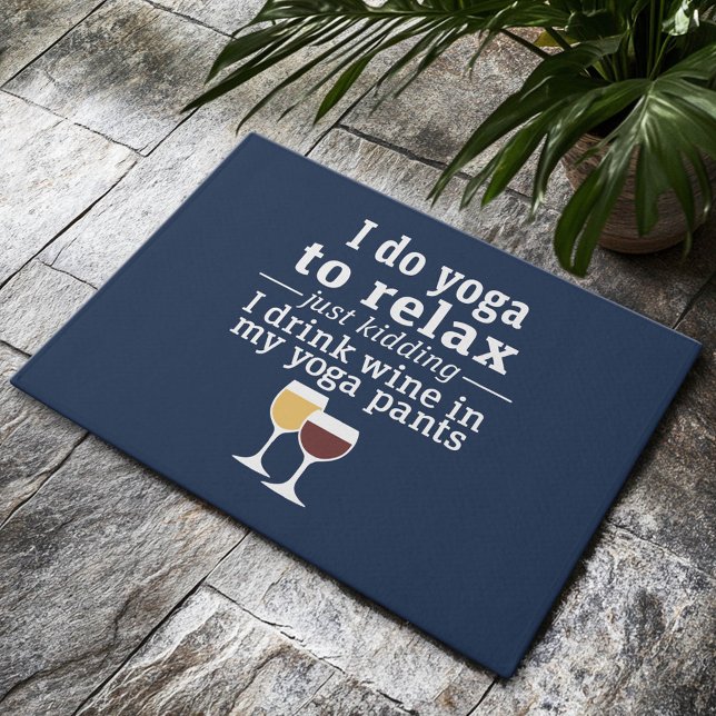 Paillasson Citation de vin amusant - Je bois du vin dans un p (Custom Welcome Doormat)