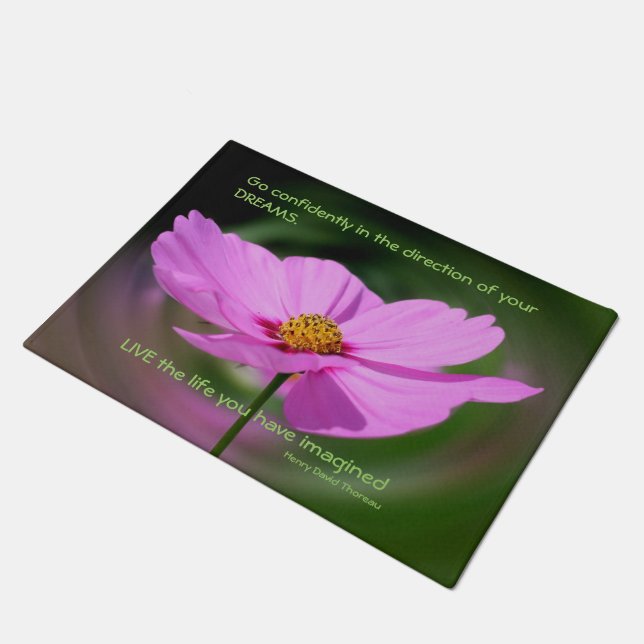 Paillasson Citation Dreams Cosmos Flower Inspirational (Incliné)