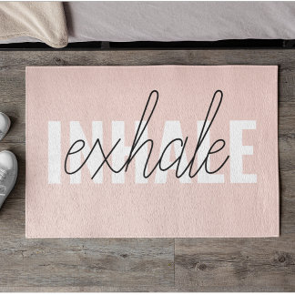 Paillasson Citation moderne Pastel Pink Inhale Exhale