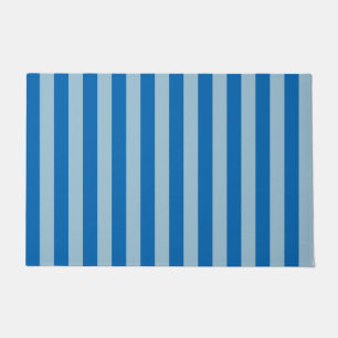 Paillasson Citronnade Bleu Électrique et Rayures Verticales A
