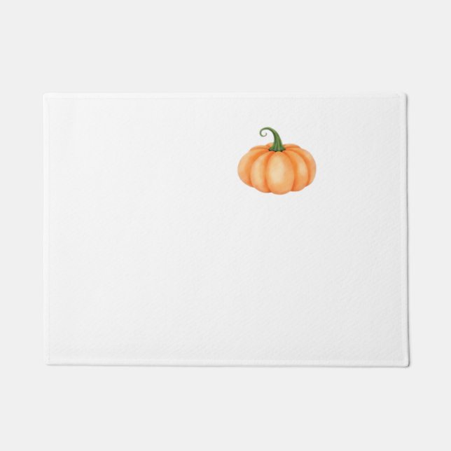 Paillasson Citrouille aquarelle - Automne et Halloween Concep (Devant)