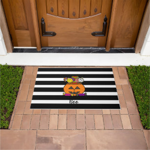 Paillasson Citrouille "Bouh" d'Halloween