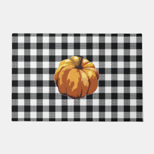 Paillasson Citrouille Buffalo Check Motif Automne
