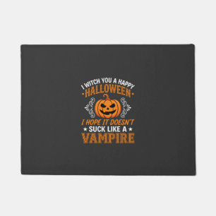 Paillasson Citrouille de vampire drôle d'Halloween