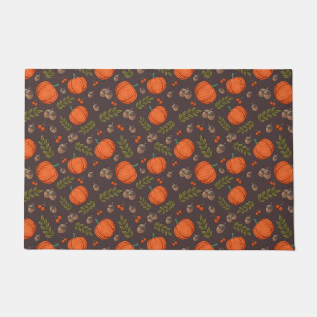 Paillasson Citrouilles d'automne et Acorns (Devant)