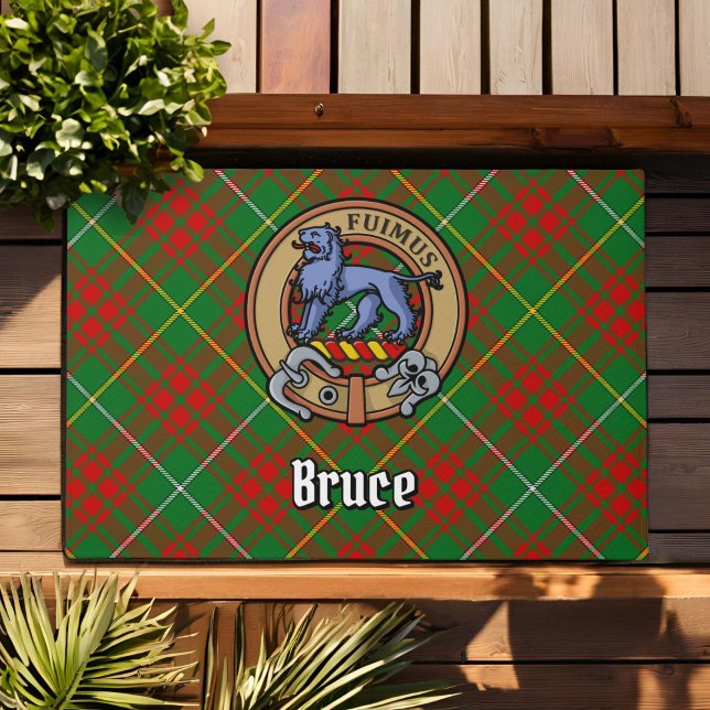 Paillasson Clan Bruce Crest sur la chasse Tartan (Créateur téléchargé)