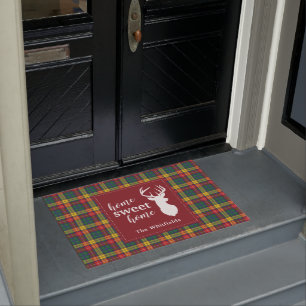 Paillasson Clan de Noël personnalisé Clan Buchanan Plaid