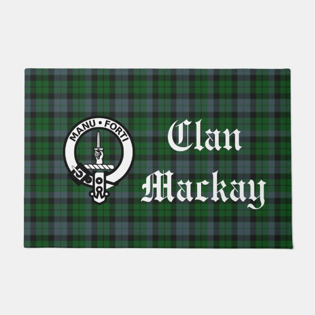 Paillasson Clan Mackay Crest Badge & Tartan (Devant)