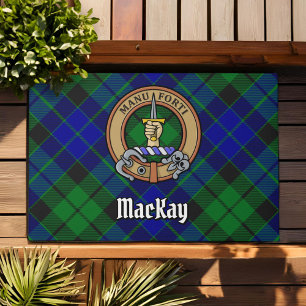 Paillasson Clan MacKay Crest sur Tartan