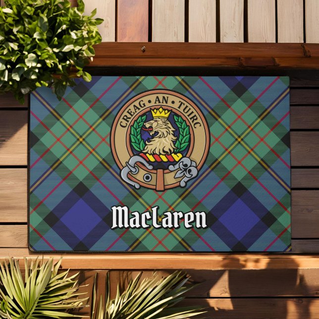 Paillasson Clan MacLaren Crest sur Tartan (Créateur téléchargé)