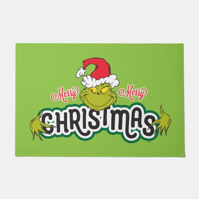 Paillasson Classic The Grinch | Joyeux Joyeux Noël (Devant)