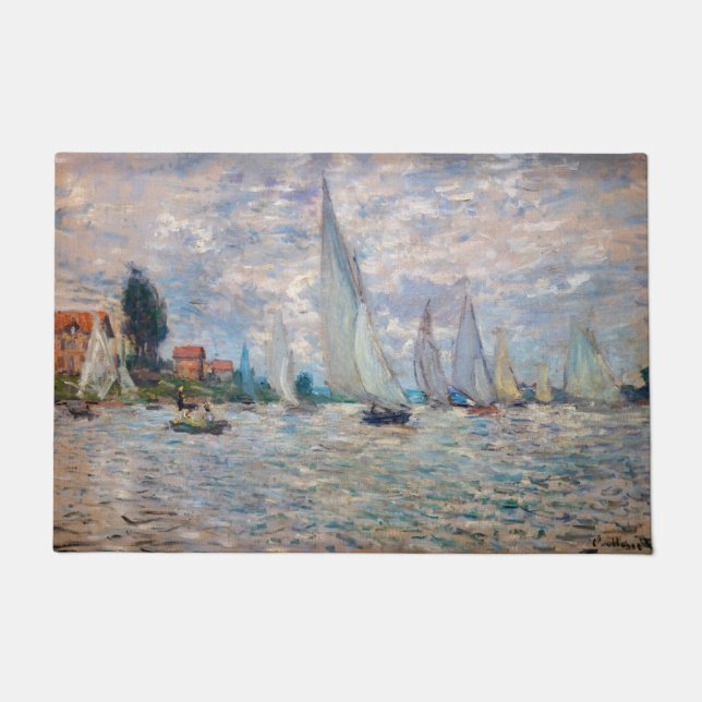 Paillasson Claude Monet - Bateaux Regatta à Argenteuil (Devant)