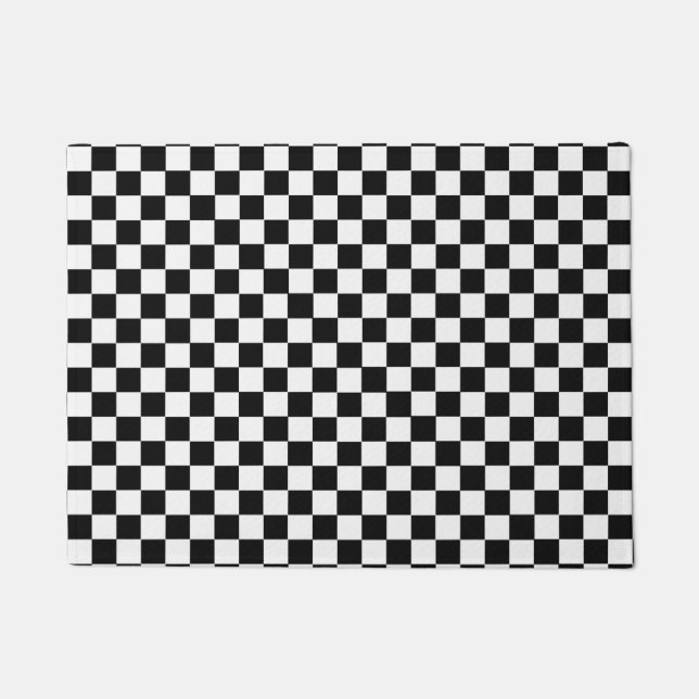 Paillasson Clavier Classique Noir Et Blanc (Devant)