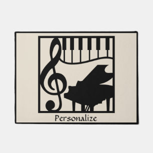 Paillasson Clavier de piano Musique élégante Clé de sol Note