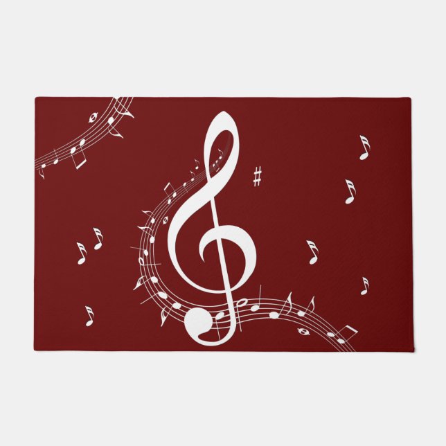 Paillasson Climacic G Clef Music Rouge (Devant)