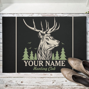 Paillasson Club de chasse personnalisé Hunter Deer Elk Antler