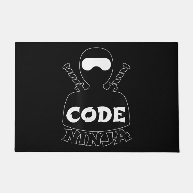 Paillasson Code Ninja Computer Coding Engineer Funny Lovers (Devant)