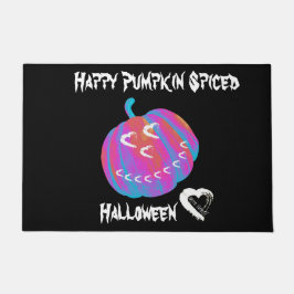 Paillasson Coeurs de lune Halloween Citrouille Porte Mat