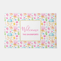 Coeurs et cupcakes Motif d'aquarelle