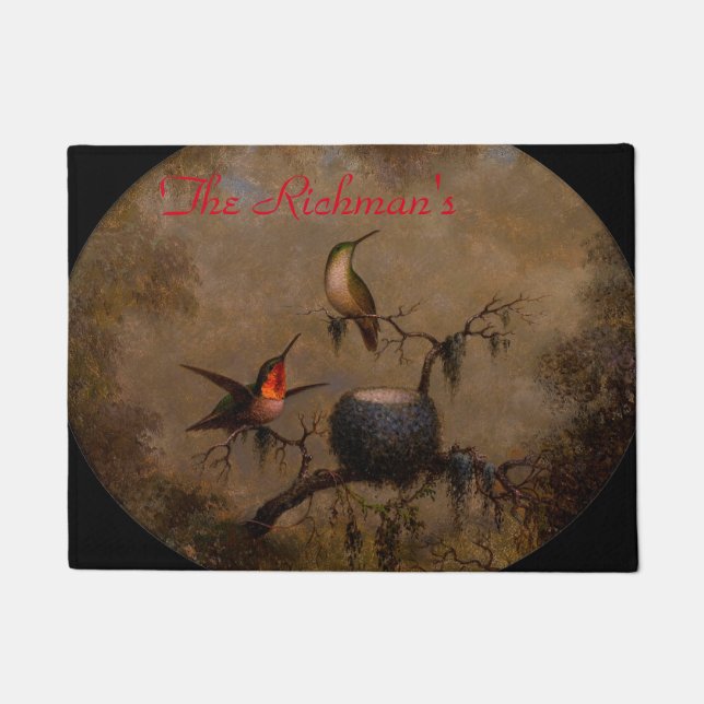 Paillasson Colibri oiseau nid victorien de la haie (Devant)