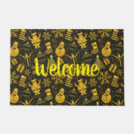 Paillasson Collage de Noël métallique