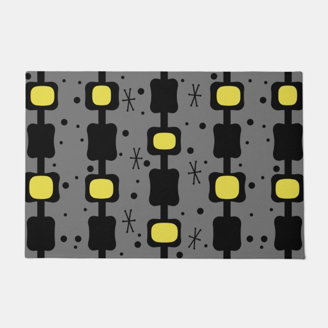 Paillasson Colonnes Moyenne Rétro Boîtes Jaune (Devant)