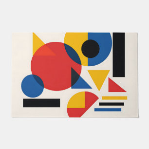 Paillasson Composition Abstraite Géométrique Bauhaus