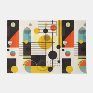 Paillasson Composition des formes géométriques colorées