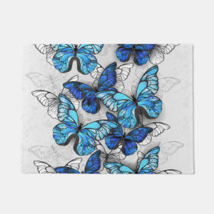 Paillasson Composition des White and Blue Butterflies