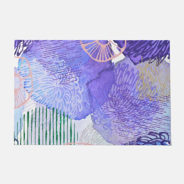 Paillasson Conception abstraite violette (Devant)