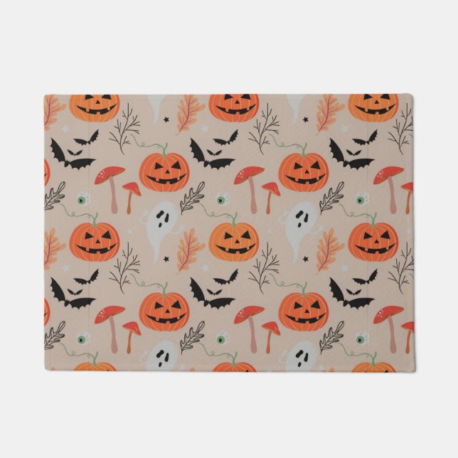 Paillasson Conception Citrouille Halloween (Devant)
