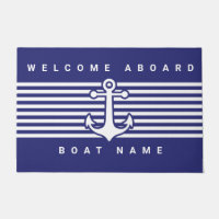 Conception d'ancre nautique bleu marine blanc rayu
