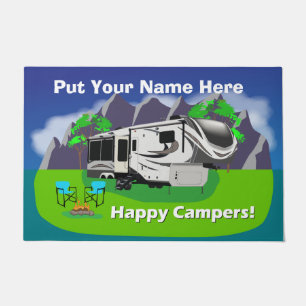 Paillasson Conception de camping-cars joyeux pour remorque 5e