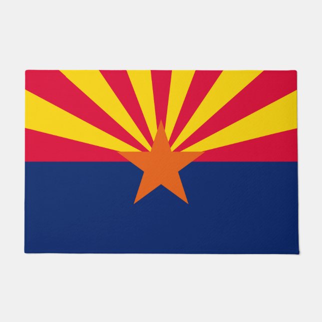 Paillasson Conception de drapeau d'état de l'Arizona (Devant)