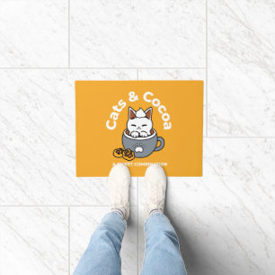 Paillasson Conception de Mug de vacances avec Cosy Cat et Paw