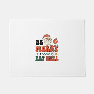 Paillasson Conception de Noël soyez joyeux mangez bien Santa