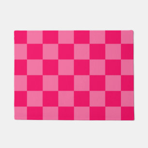 Paillasson Conception du Motif du vérificateur rose clair et 