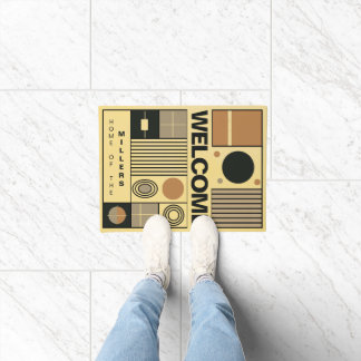 Paillasson Conception élégante dans le style Bauhaus avec nom