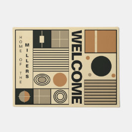 Paillasson Conception élégante dans le style Bauhaus avec nom