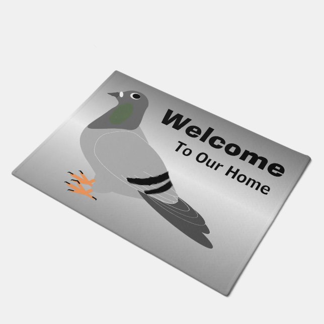 Paillasson Conception personnalisée de pigeon (Incliné)