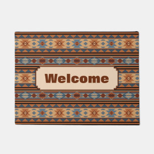 Paillasson Conception sud-ouest Adobe Grey Brown Tribal Motif