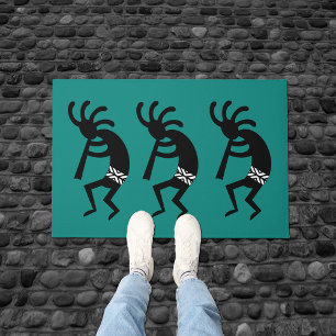 Paillasson Conception turquoise et noire de sud-ouest de