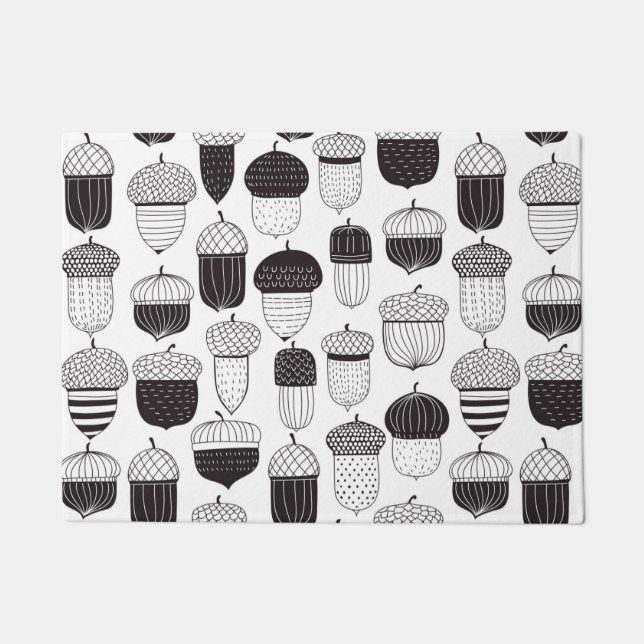 Paillasson Conflit de Doodle motif d'automne (Devant)