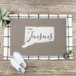 Paillasson Connticut Family Monogram State Doormat