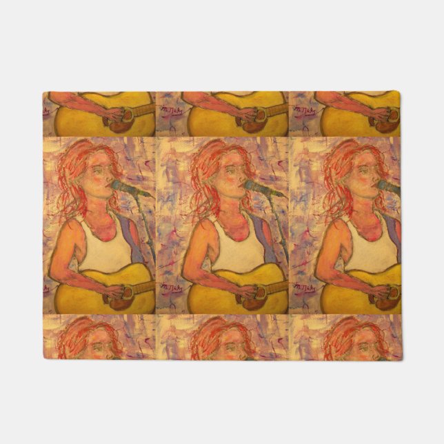 Paillasson contrainte du microphone bleu (Devant)