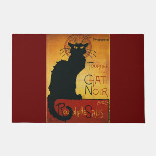 Paillasson Conversation Noir - Chat noir