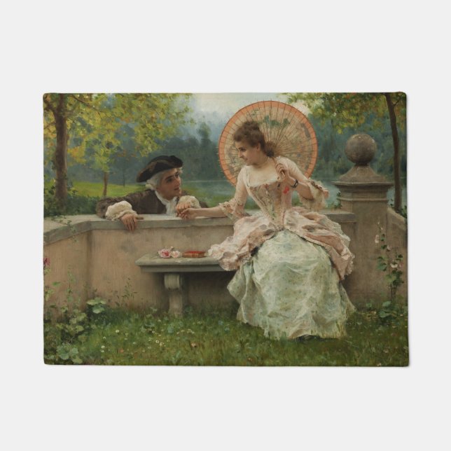 Paillasson Conversation romantique dans le parc (Devant)