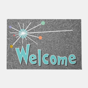 Paillasson Cool Mid-Century Moderne "BIENVENUE"